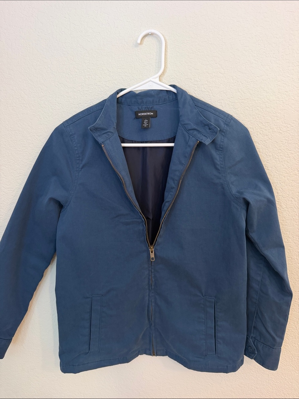 Nordstrom boys Slate Blue Lightweight Zip Jacket